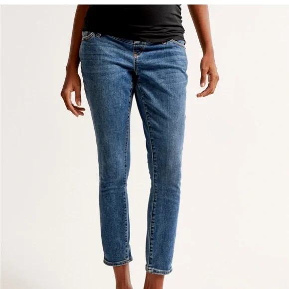 Abercrombie & Fitch maternity super skinny ankle Jean 26 - Picture 2 of 9